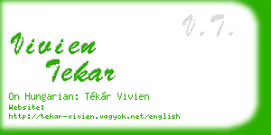 vivien tekar business card